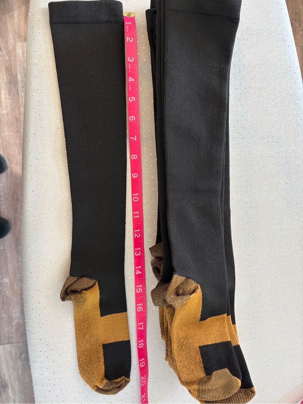 Pairs Copper Infused Compression Socks Black Tan Men's / Unisex